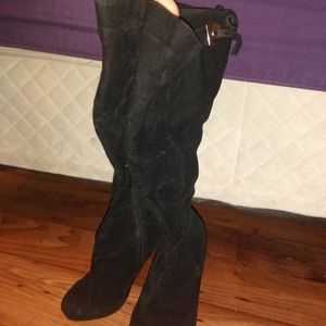 Venus Black knee high boots